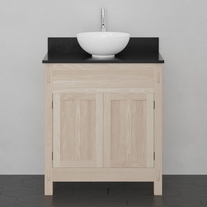Magnus 138839 30" Narrow Mission Unfinished Red Oak Vanity for Vessel Sink - 34" Height