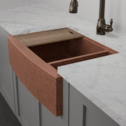 30" Sloane Hammered Copper Workstation Farmhouse Sink