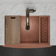 30" Sloane Hammered Copper Workstation Farmhouse Sink