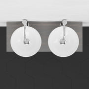 30" Thanesta Teak Wall-Mount Double Vessel Sink Vanity with Shelf - Gray Wash