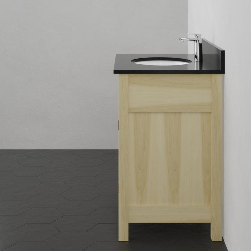Magnus 156777 30" Unpainted Shaker Style Poplar Wood Vanity for Undermount Sink - 34" Height