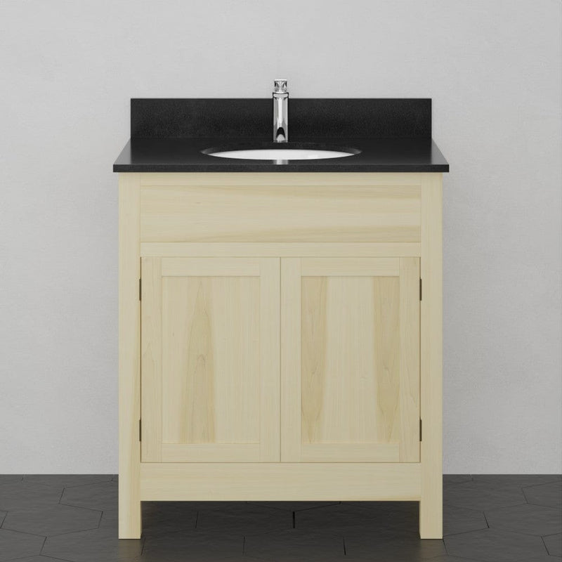 Magnus 156777 30" Unpainted Shaker Style Poplar Wood Vanity for Undermount Sink - 34" Height