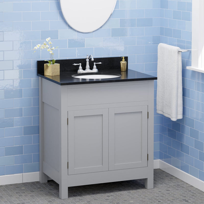 Magnus 156777 30" Unpainted Shaker Style Poplar Wood Vanity for Undermount Sink - 34" Height