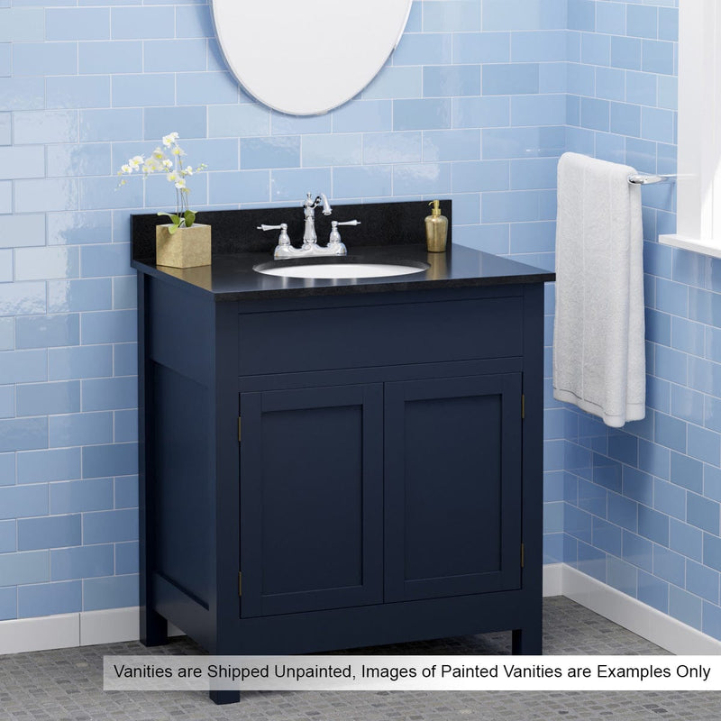 Magnus 156777 30" Unpainted Shaker Style Poplar Wood Vanity for Undermount Sink - 34" Height