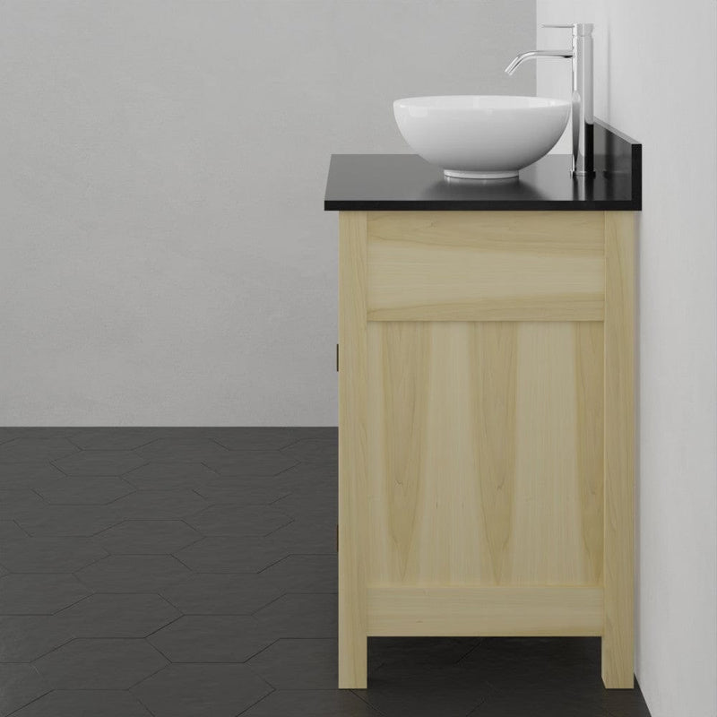 Magnus 156781 30" Unpainted Shaker Style Poplar Wood Vanity for Vessel Sink - 34" Height