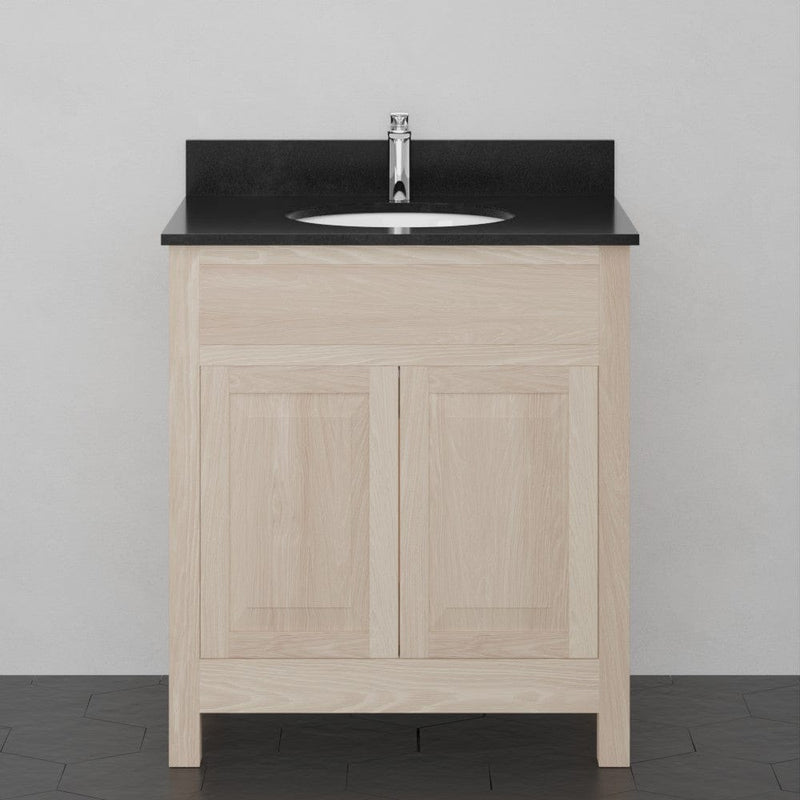 Magnus 148415 30" Vippis Unfinished Red Oak Raised Panel Vanity for Undermount Sink - 34" Height