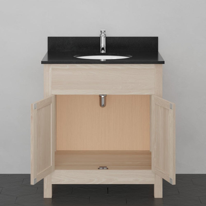 Magnus 148415 30" Vippis Unfinished Red Oak Raised Panel Vanity for Undermount Sink - 34" Height