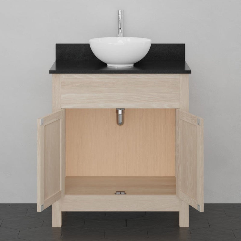 Magnus 148501 30" Vippis Unfinished Red Oak Raised Panel Vanity for Vessel  Sink - 34" Height