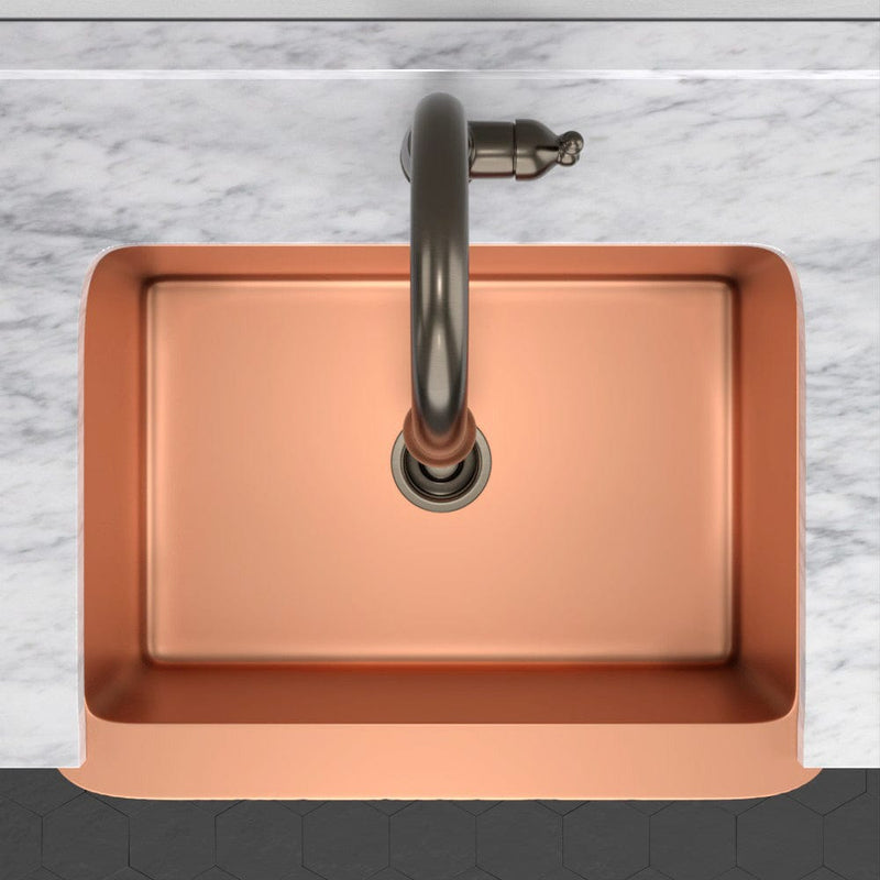 30" Wheaton Copper Hammered Apron Single-Bowl Farmhouse Sink