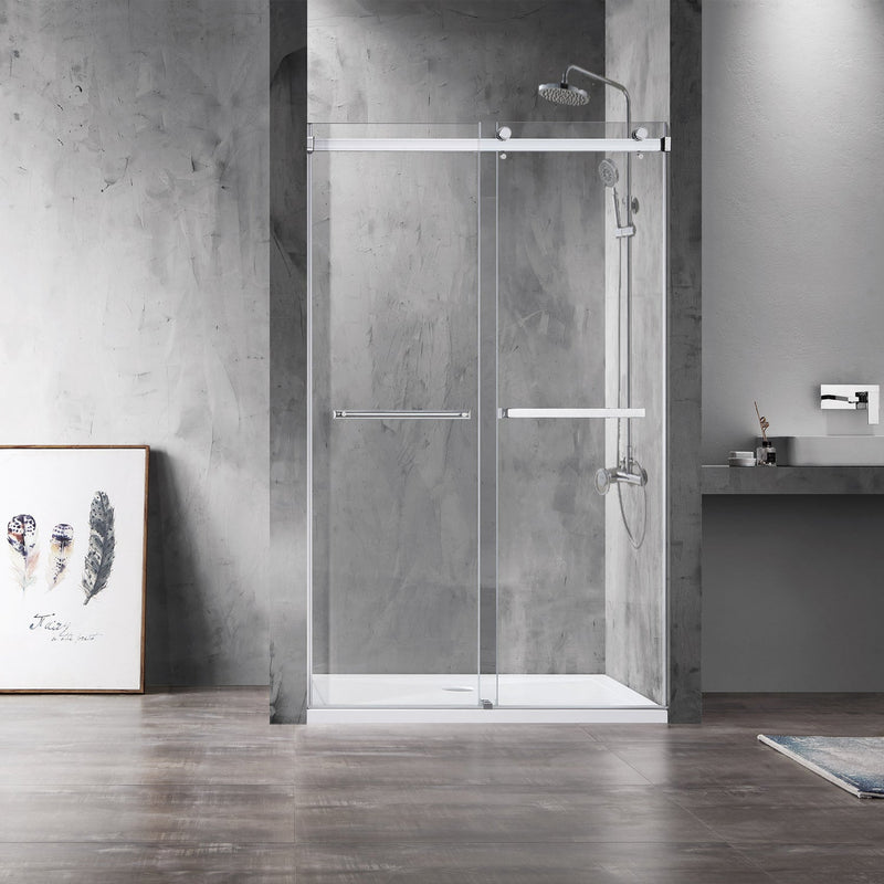 Vinnova 301048-BP-MB Spezia Double Sliding Frameless Shower Door