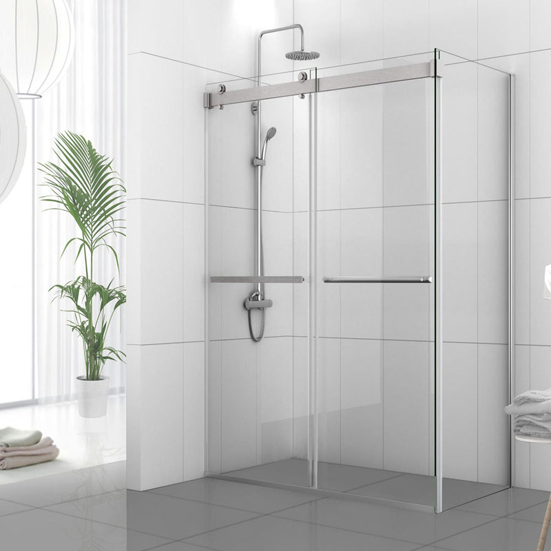 Vinnova 301048+36P-BG Spezia Rectangle Double Sliding Frameless Shower Enclosure