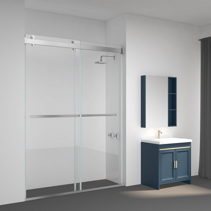 Vinnova 301048-BP-MB Spezia Double Sliding Frameless Shower Door