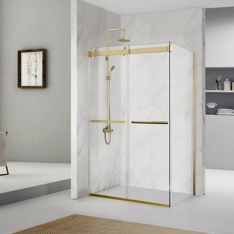 Vinnova 301048+36P-BG Spezia Rectangle Double Sliding Frameless Shower Enclosure - view 5