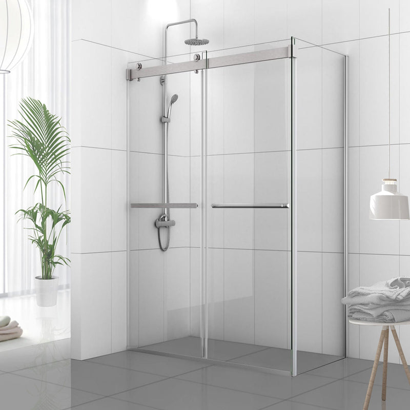 Vinnova 301048+36P-BG Spezia Rectangle Double Sliding Frameless Shower Enclosure - view 6