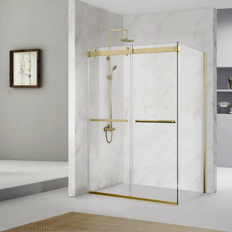 Vinnova 301048+36P-BG Spezia Rectangle Double Sliding Frameless Shower Enclosure