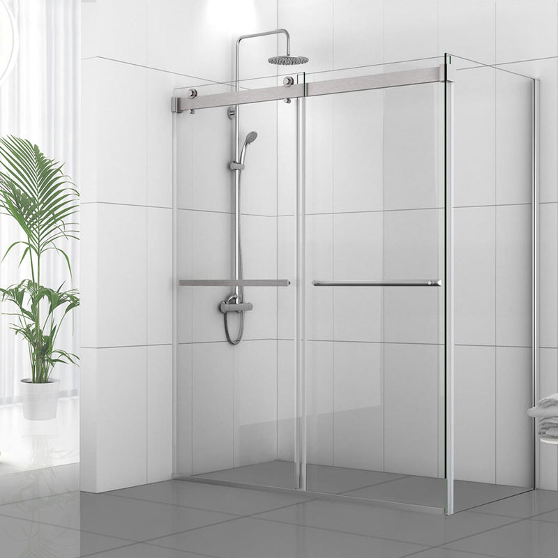 Vinnova 301048+36P-BG Spezia Rectangle Double Sliding Frameless Shower Enclosure