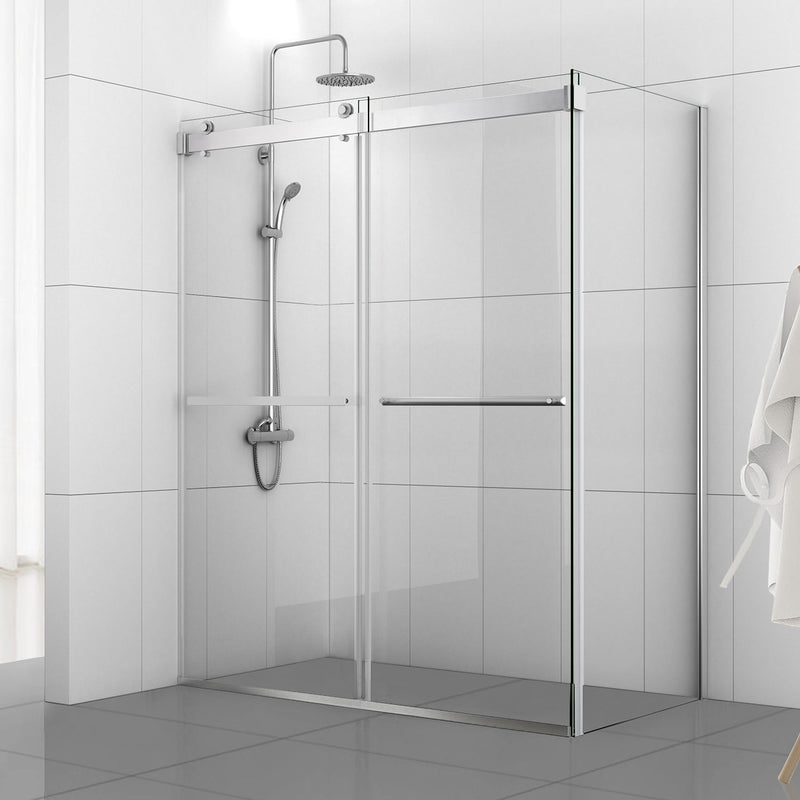 Vinnova 301048+36P-BG Spezia Rectangle Double Sliding Frameless Shower Enclosure - view 12
