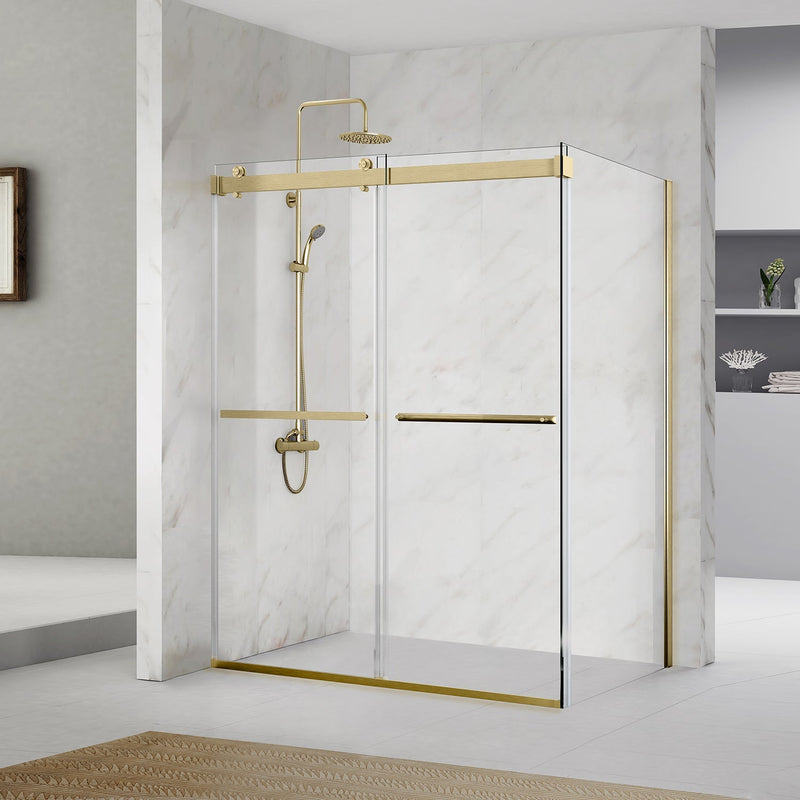Vinnova 301048+36P-BG Spezia Rectangle Double Sliding Frameless Shower Enclosure