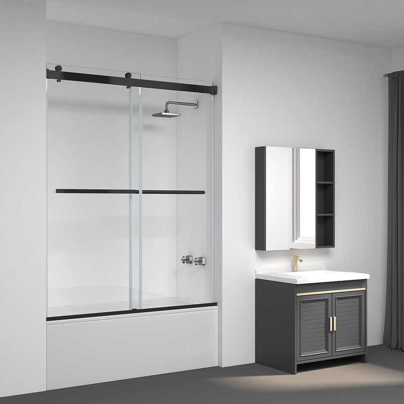 Vinnova 301160-BP-MB Spezia Double Sliding Frameless Tub Door- 60" W x 58" H