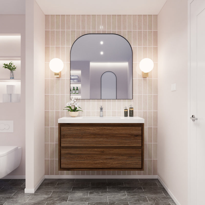 Moreno Bath SAGE42 Sage 42" Modern Floating Bathroom Vanity Set with Sink Top - view 14