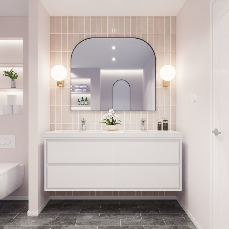 Moreno Bath SAGE60D Sage 60" Modern Floating Bathroom Vanity Set with Double Sink Top - view 11