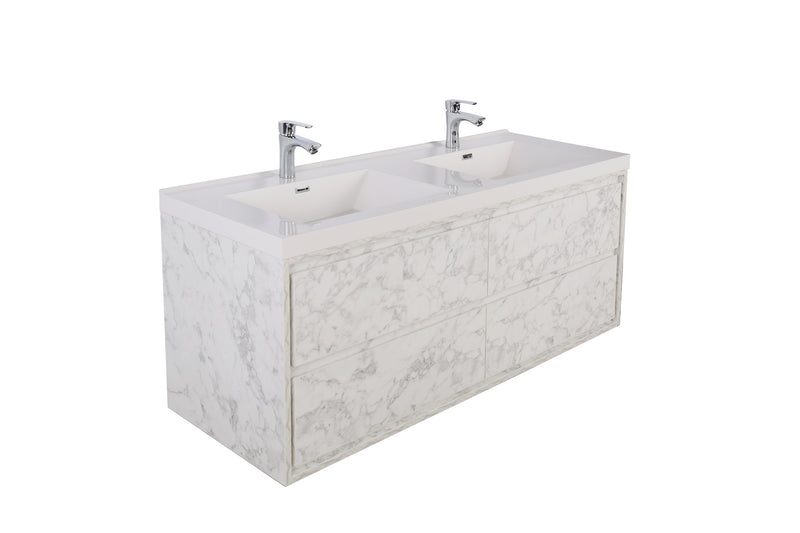 Moreno Bath SAGE60D Sage 60" Modern Floating Bathroom Vanity Set with Double Sink Top - view 14