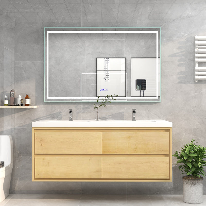 Moreno Bath SAGE60D Sage 60" Modern Floating Bathroom Vanity Set with Double Sink Top - view 17