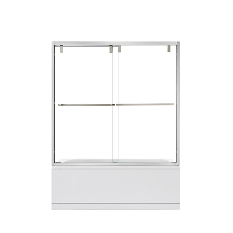 Vinnova 307160-BP-PC Brescia 60" W x 58" H Double Sliding Framed Tub Door