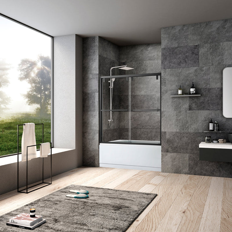 Vinnova 307160-BP-PC Brescia 60" W x 58" H Double Sliding Framed Tub Door