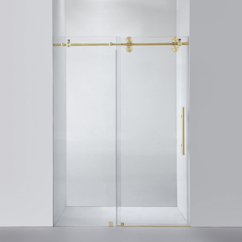 Vinnova 312052-SS-BN Villena Single Sliding Frameless Shower Door
