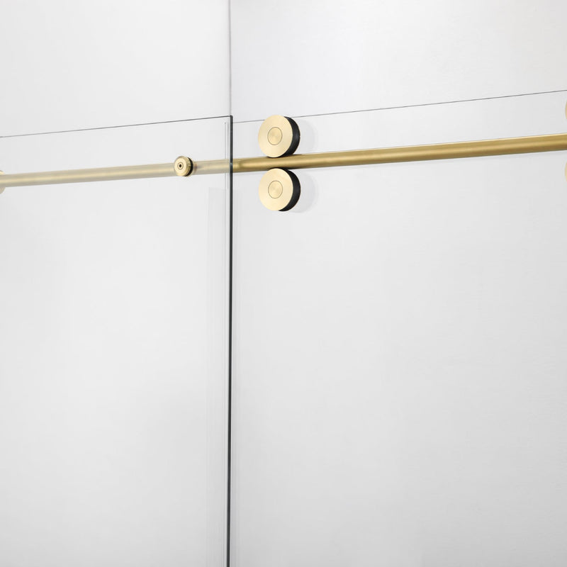 Vinnova 312052-SS-BN Villena Single Sliding Frameless Shower Door