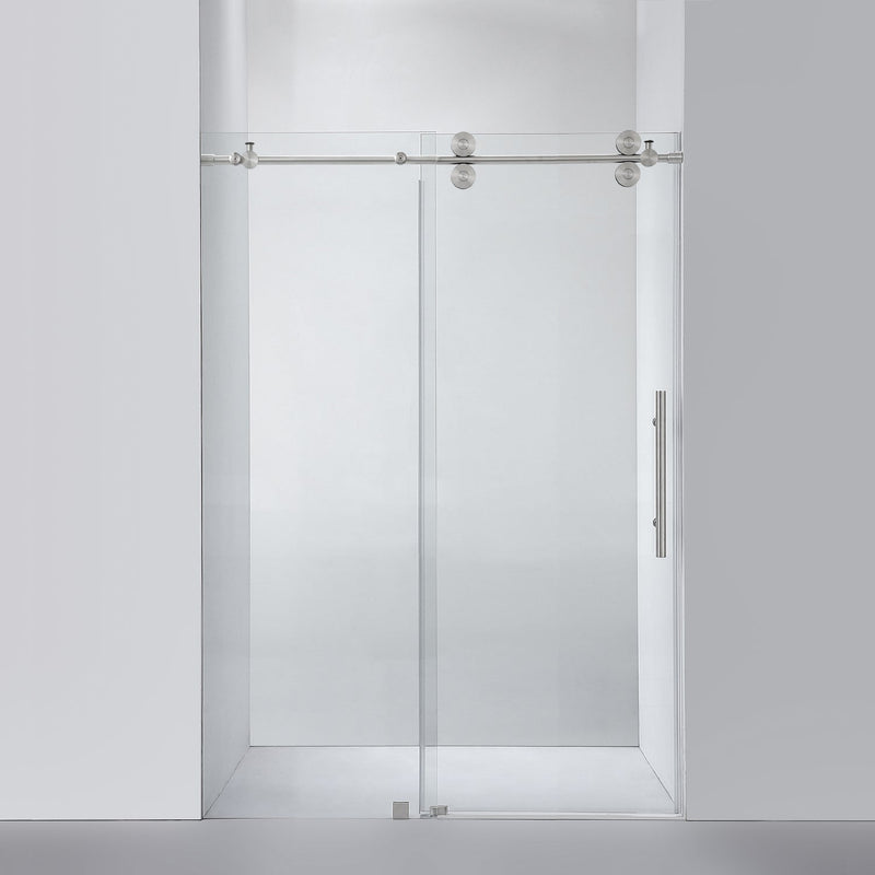 Vinnova 312052-SS-BN Villena Single Sliding Frameless Shower Door
