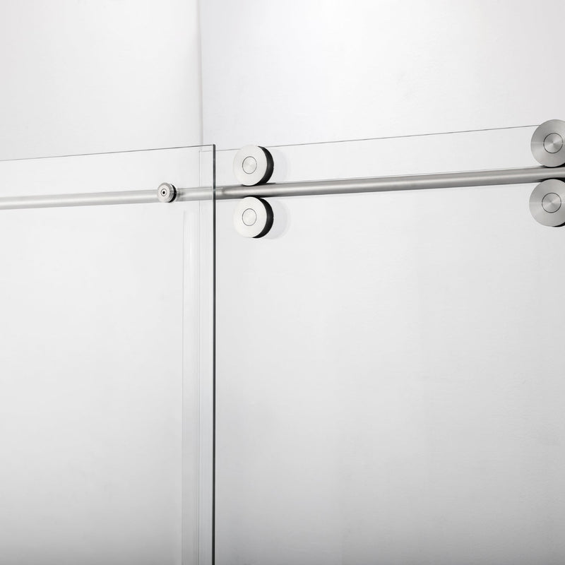 Vinnova 312052-SS-BN Villena Single Sliding Frameless Shower Door