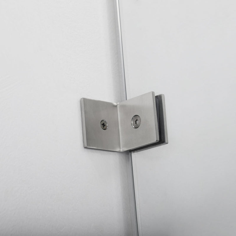 Vinnova 312052+36P-BN Villena 52" W x 78" H Rectangle Single Sliding Frameless Shower Enclosure in Brushed Nickel