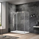 Vinnova 312052+36P-BN Villena 52" W x 78" H Rectangle Single Sliding Frameless Shower Enclosure in Brushed Nickel