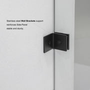 Vinnova 312052+36P-MB Villena 52" W x 78" H Rectangle Single Sliding Frameless Shower Enclosure in Matte Black - view 12