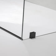 Vinnova 312052+36P-MB Villena 52" W x 78" H Rectangle Single Sliding Frameless Shower Enclosure in Matte Black - view 5