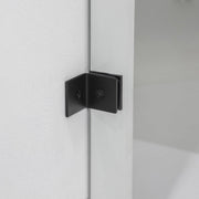 Vinnova 312052+36P-MB Villena 52" W x 78" H Rectangle Single Sliding Frameless Shower Enclosure in Matte Black - view 6