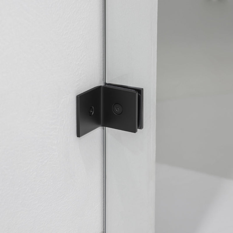 Vinnova 312052+36P-MB Villena 52" W x 78" H Rectangle Single Sliding Frameless Shower Enclosure in Matte Black - view 6