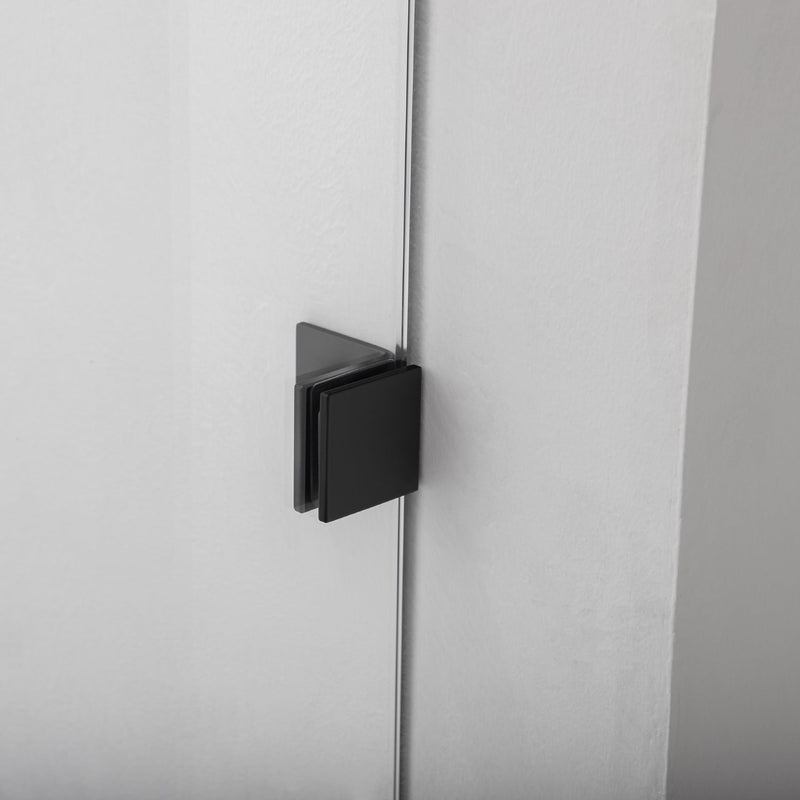 Vinnova 312052+36P-MB Villena 52" W x 78" H Rectangle Single Sliding Frameless Shower Enclosure in Matte Black - view 8