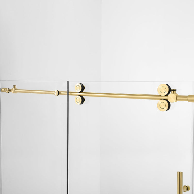 Vinnova 312052-SS-BN Villena Single Sliding Frameless Shower Door