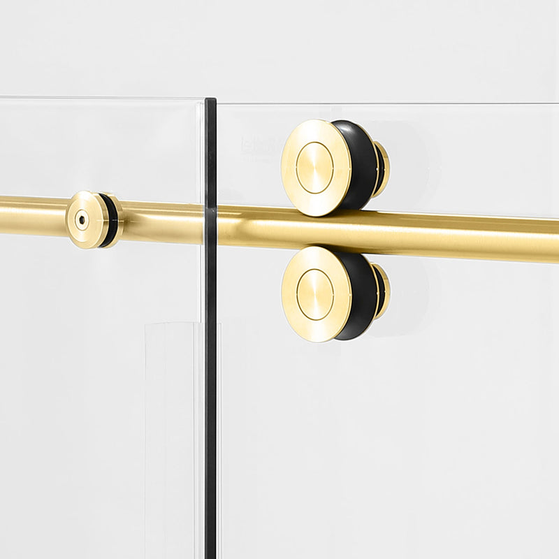 Vinnova 312052-SS-BN Villena Single Sliding Frameless Shower Door