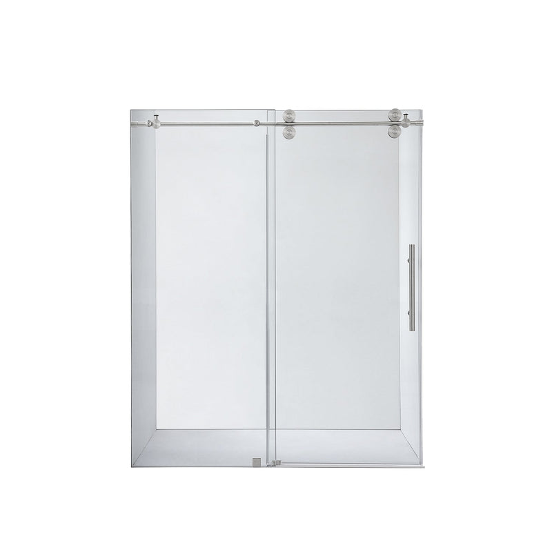 Vinnova 312052-SS-BN Villena Single Sliding Frameless Shower Door