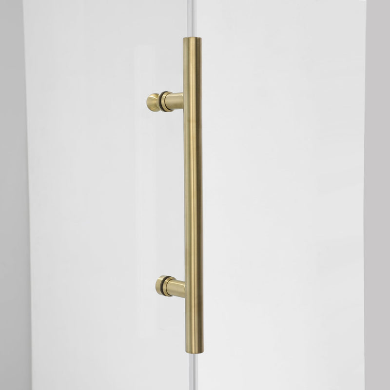 Vinnova 312160-SS-BG Villena Single Sliding Frameless Tub Door in Brushed Gold - 60" W x 58" H