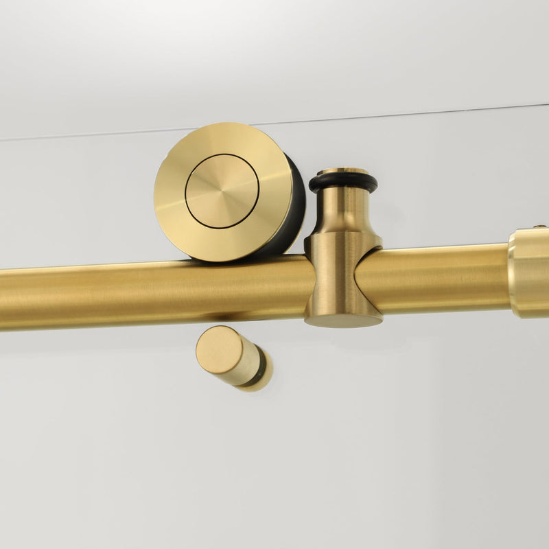 Vinnova 312160-SS-BG Villena Single Sliding Frameless Tub Door in Brushed Gold - 60" W x 58" H