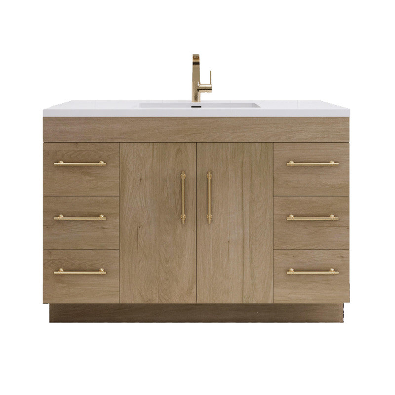 Moreno Bath ELSA48FS Elsa 48" Freestanding Vanity With Reinforced Acrylic Single Sink Top