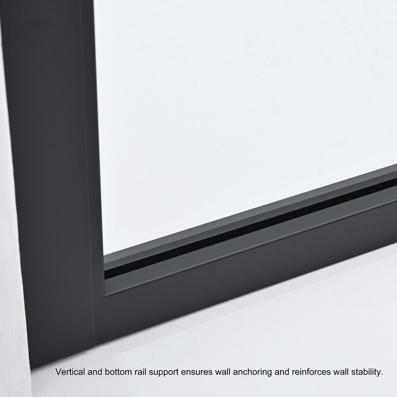 Vinnova 313034-WR-MB Arcos 34" W x 74" H Framed Fixed Glass Panel