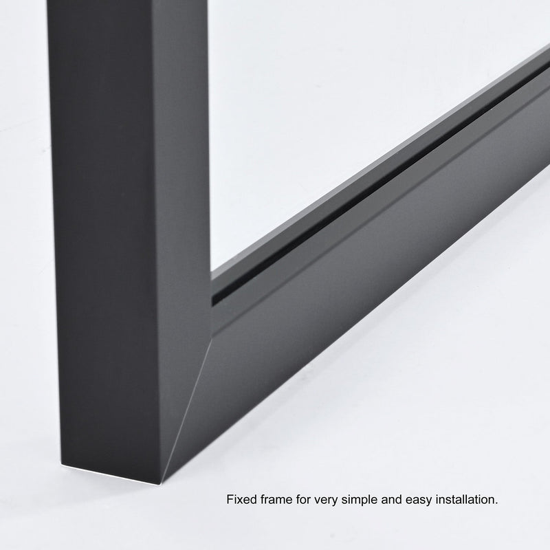 Vinnova 313034-WR-MB Arcos 34" W x 74" H Framed Fixed Glass Panel