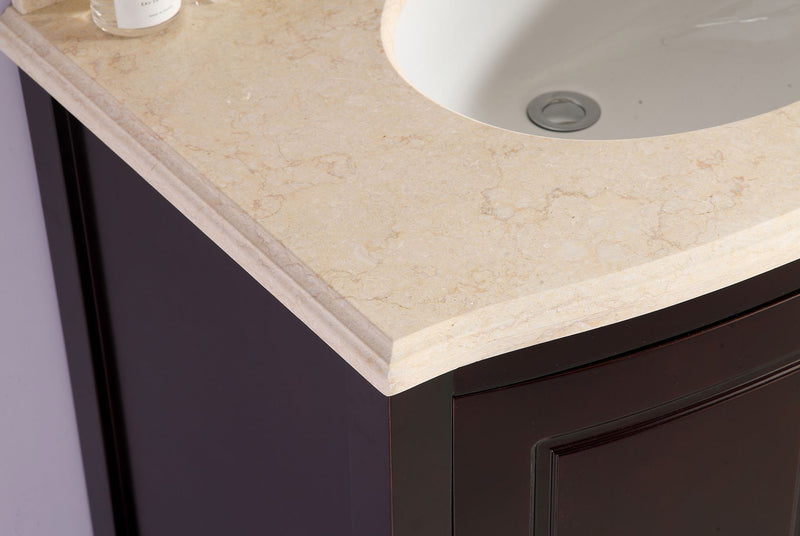 Laviva 3130709-32B-JG Estella 32" Brown Bathroom Vanity with Jerusalem Gold Marble Countertop