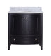 Laviva 3130709-32E-WC Estella 32" Espresso Bathroom Vanity with White Carrara Marble Countertop